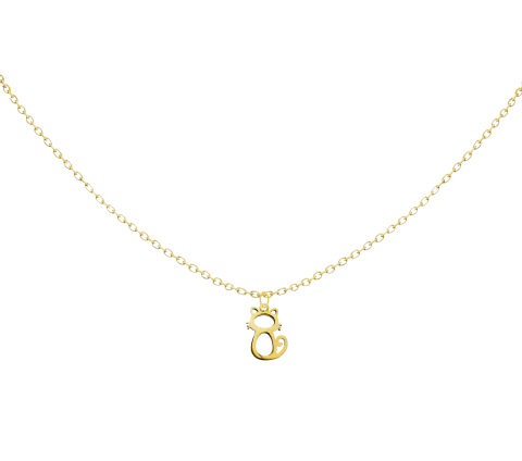 GRAV Cat Contour Baby Arany 14K Nyaklánc