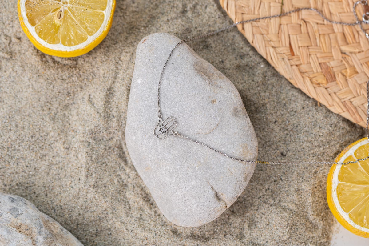 Grav Hamsa Ezüst 925 Nyaklánc