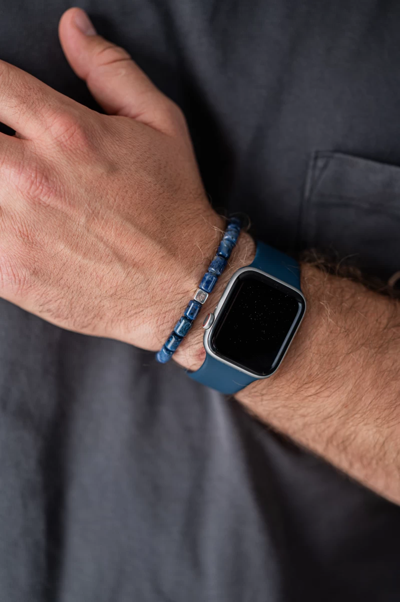 Dumortierit Ásvány Ezüst 925 Karkötő