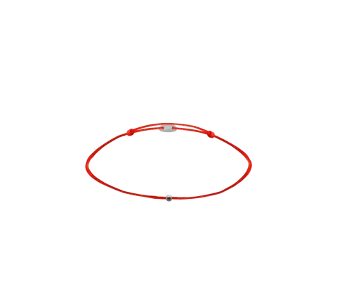 GRAV Piros Védelmező Baby Ezüst 925 Fonalas Karkötő