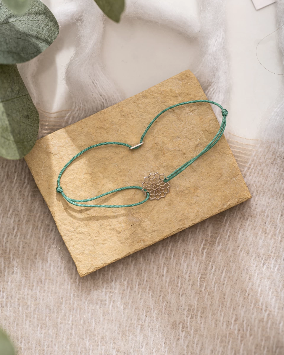 Mandala Ezüst 925 Zsinór Karkötő