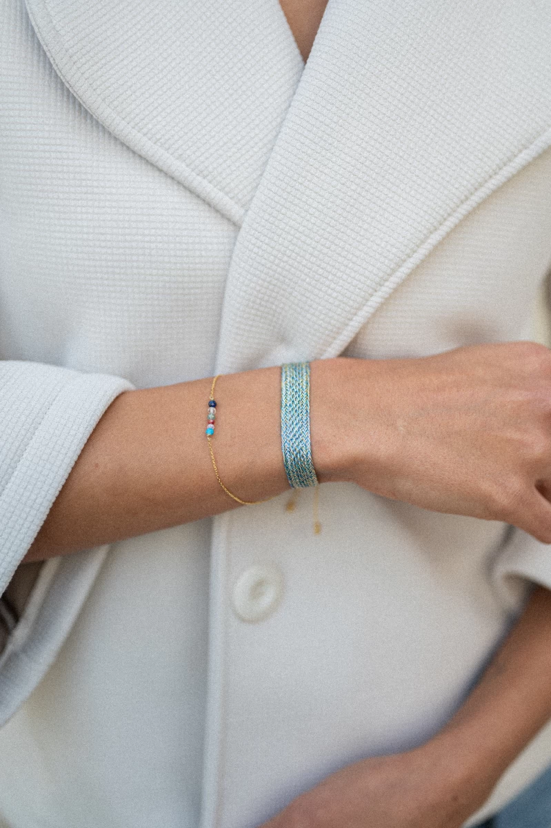 7 Csakra Vörös Arany 14K Karkötő