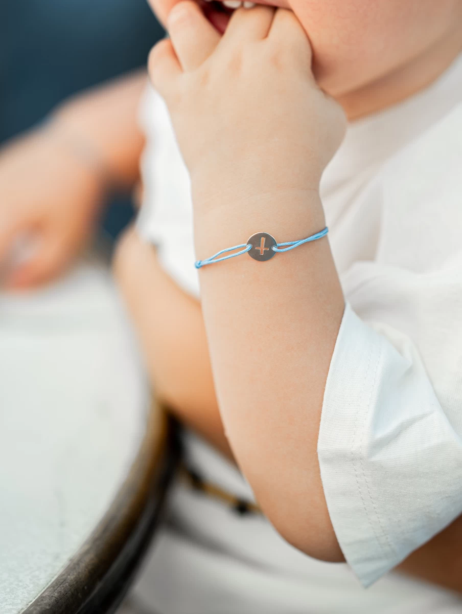 GRAV Kereszt Baby Ezüst 925 Fonalas Karkötő