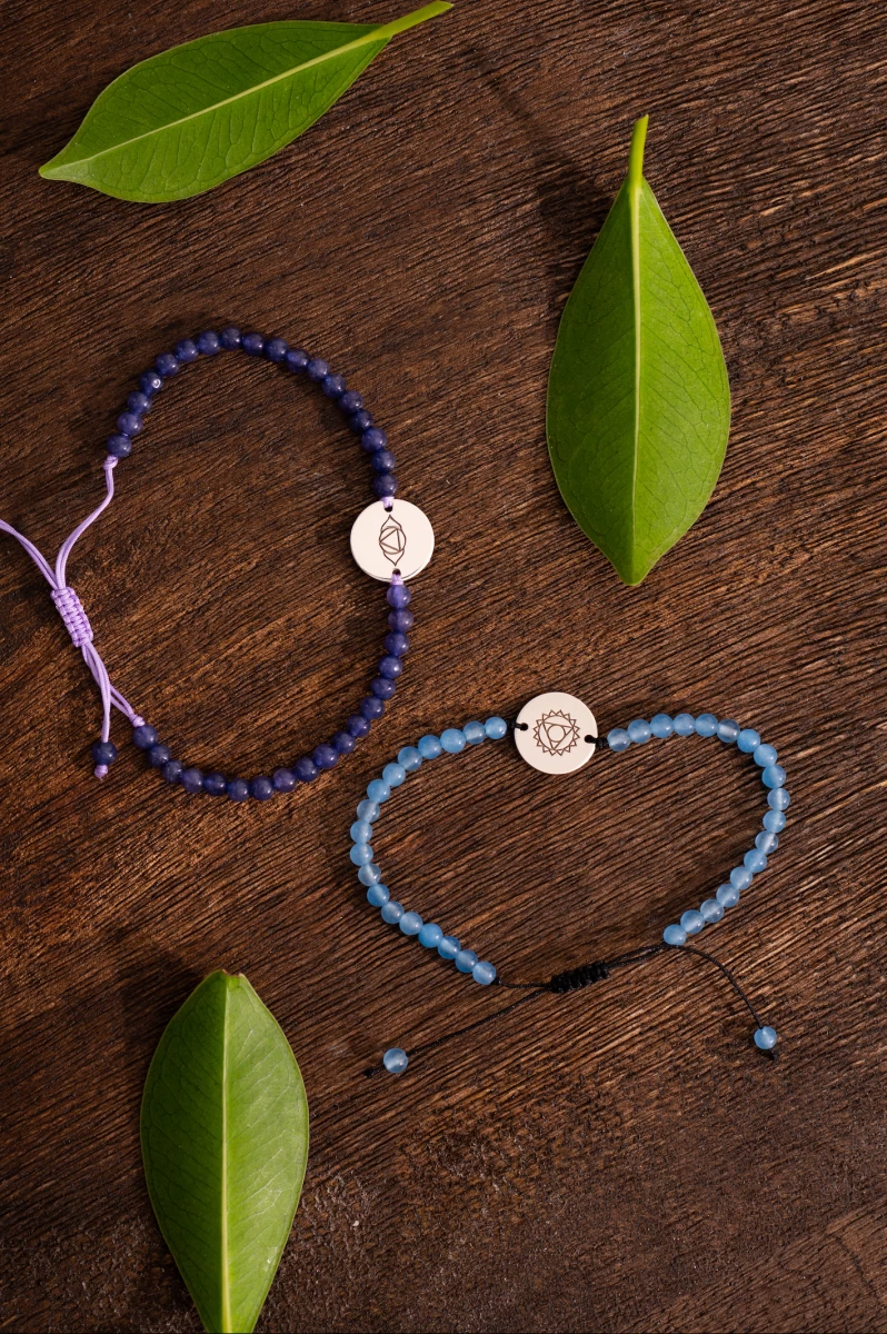 Harmadikszem Csakra Vörös Arany 14K Makramé Karkötő