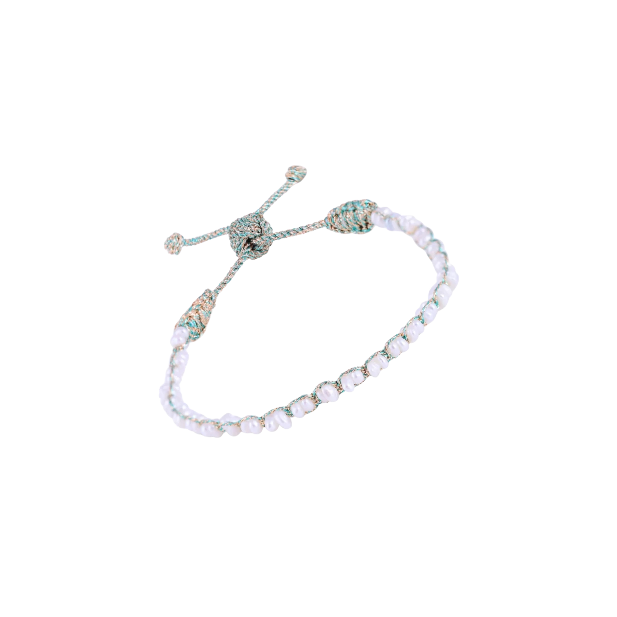 Hagyományos Arab Aranyszál Karkötő Barack és Zöld Szín