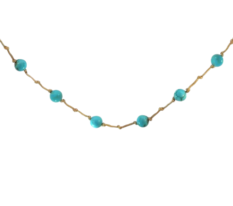 GRAV Twist Turquiose Ezüst 925 Nyaklánc