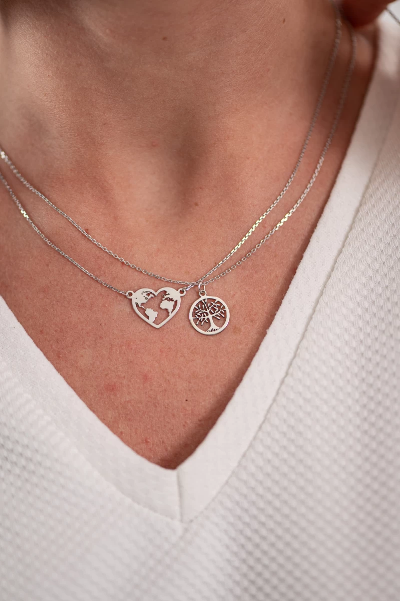 Életfa Fehér Arany Nyaklánc