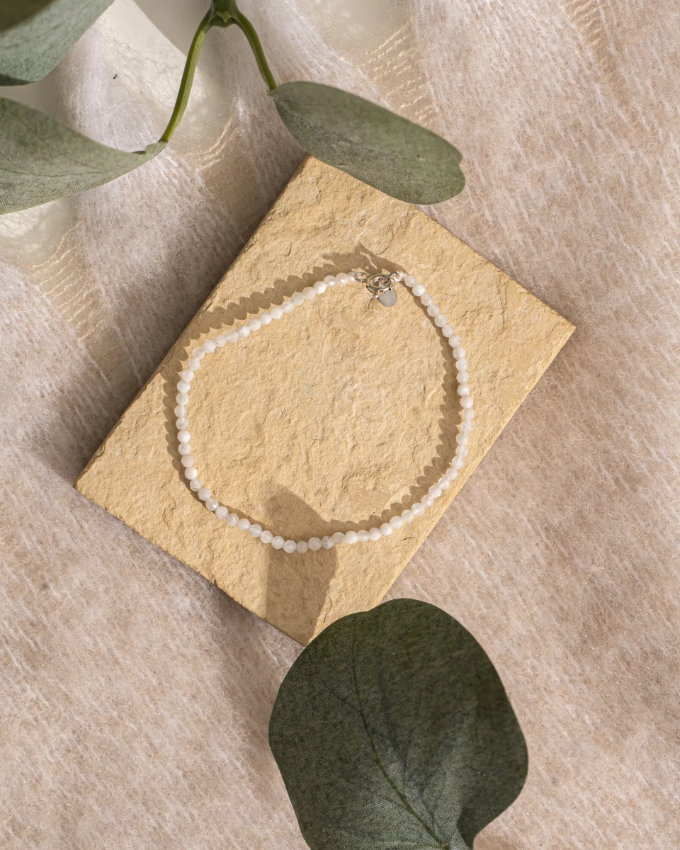 Grav White Ghost Pearl Ezüst 925 Karkötő