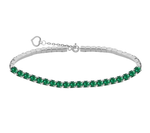 GRAV Tennis Glow Green Ezüst 925 Karkötő