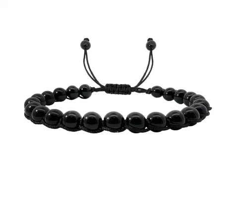 GRAV Black Stone Onyx Men Ásvány Karkötő