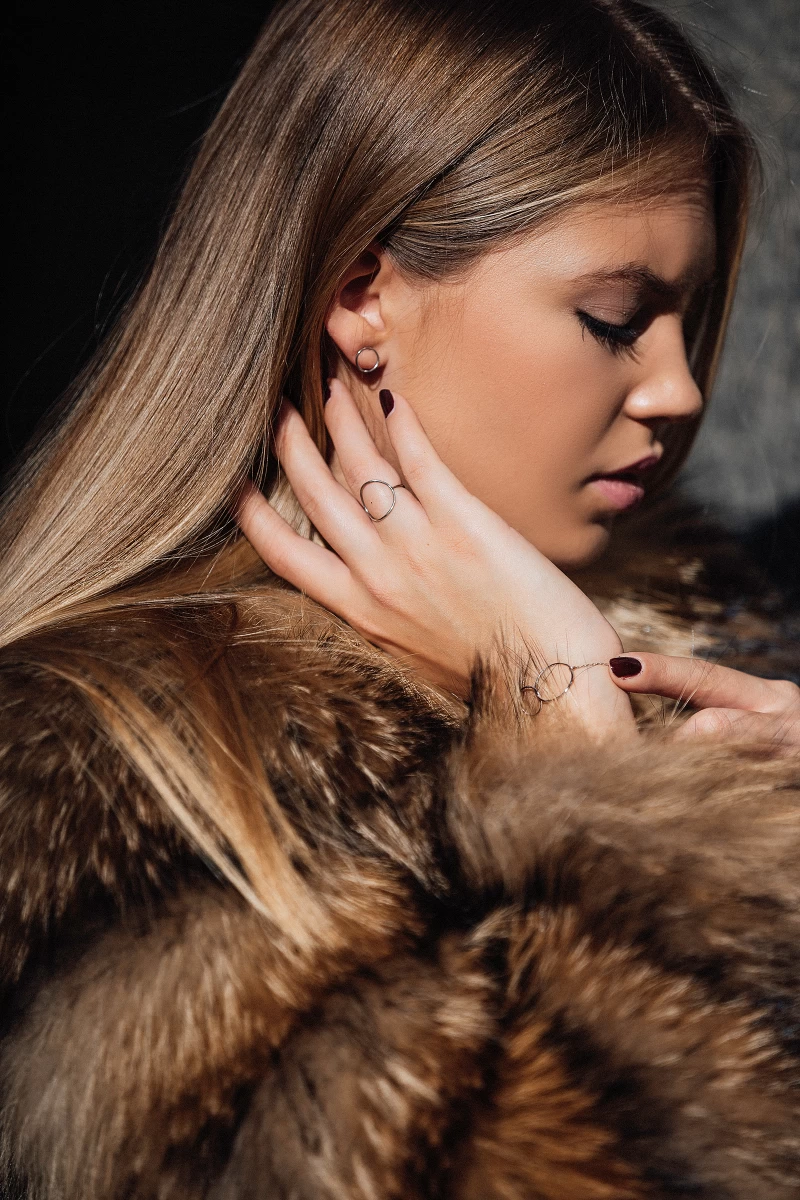 Grav Contour Circle Ezüst 925 Karkötő