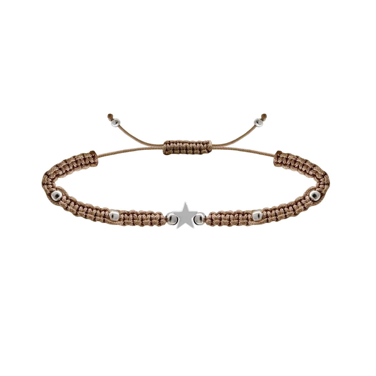 Makramé Csillag Ezüst 925 Karkötő