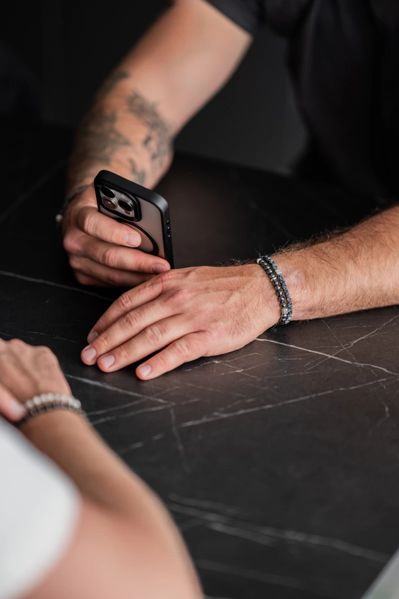 Hematit Ásvány Ezüst 925 Karkötő