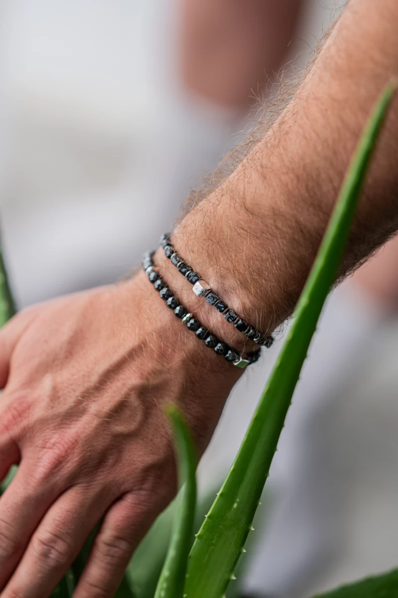 GRAV Men Force Hematite Ezüst 925 Karkötő