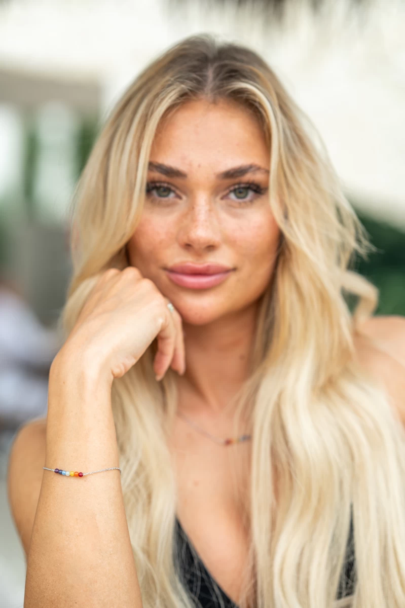 GRAV 7-Chakra Vörös Arany 14K Karkötő