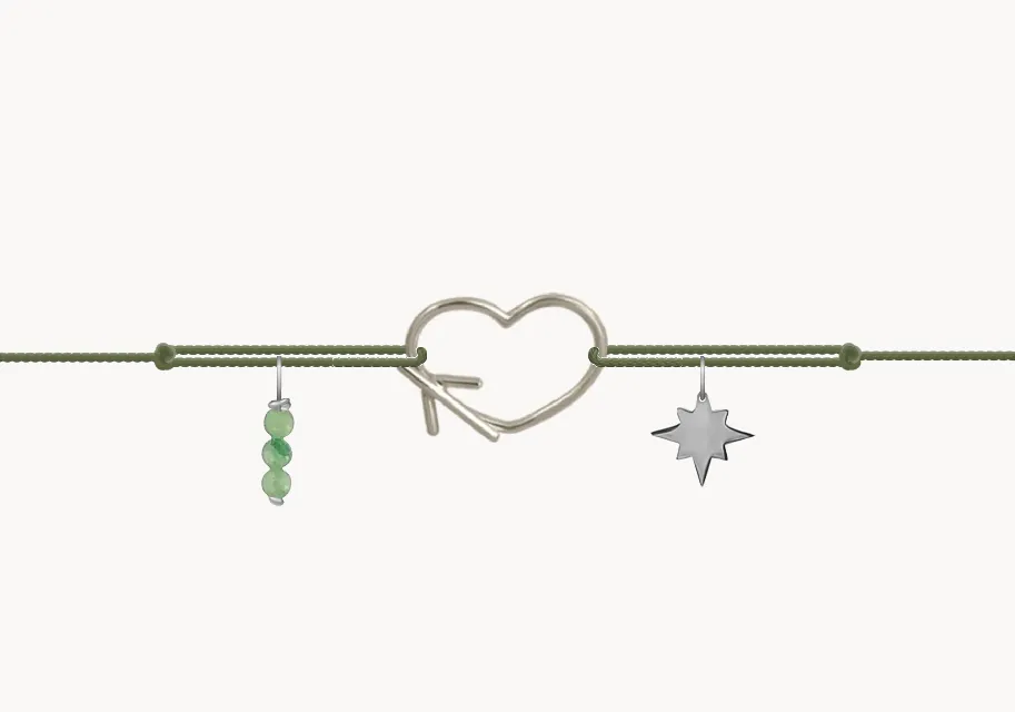 GRAV Karkötő Kontúr Szív Repülő Ezüst 925